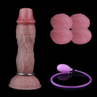 7.65in Ovipositor Platinum Silicone Dildo Real Skin Feeling Cock Love Toy