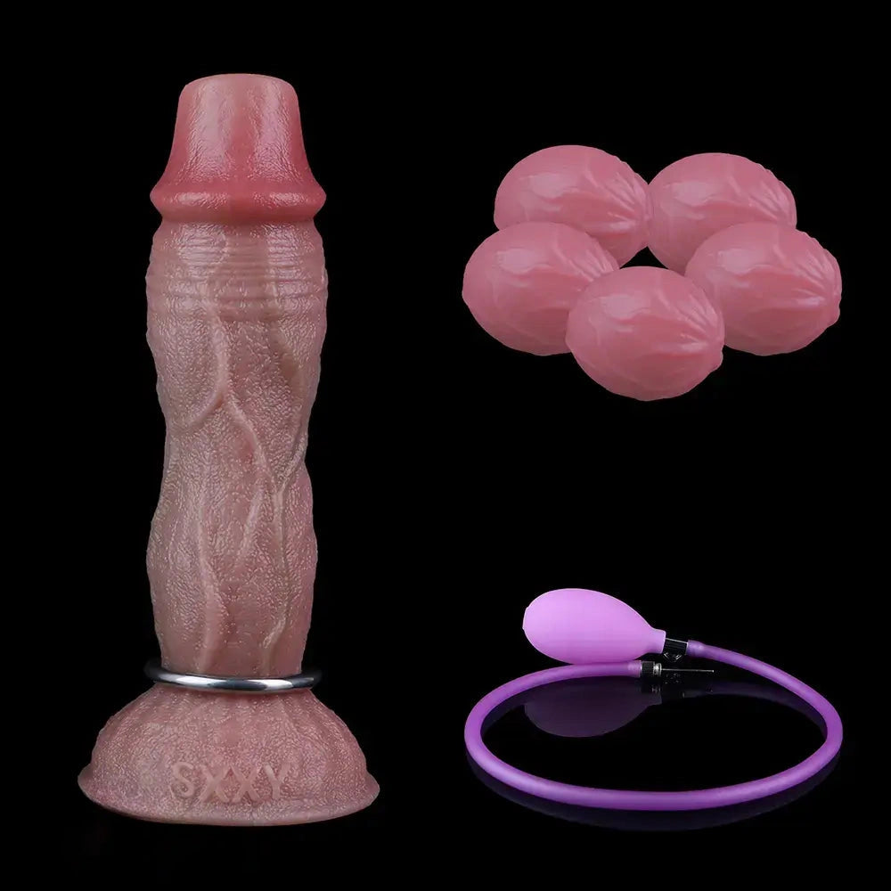 7.65in Ovipositor Platinum Silicone Dildo Real Skin Feeling Cock Love Toy