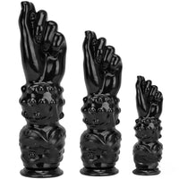 7.67in 11.41in 14in Large Thick Black Hands Fist Dildo For Anal Sex
