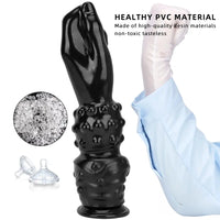 7.67in 11.41in 14in Large Thick Black Hands Fist Dildo For Anal Sex