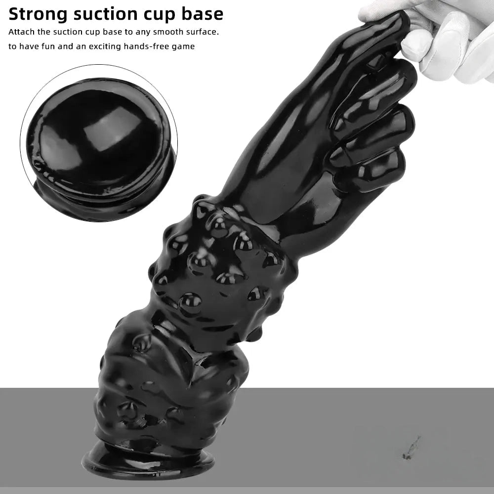 7.67in 11.41in 14in Large Thick Black Hands Fist Dildo For Anal Sex
