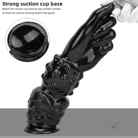 7.67in 11.41in 14in Large Thick Black Hands Fist Dildo For Anal Sex