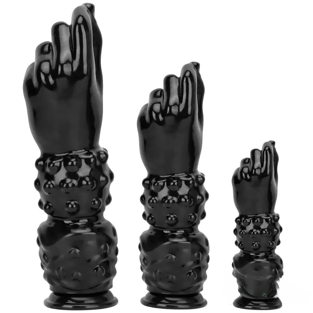 7.67in 11.41in 14in Large Thick Black Hands Fist Dildo For Anal Sex