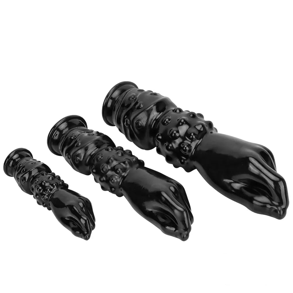 7.67in 11.41in 14in Large Thick Black Hands Fist Dildo For Anal Sex