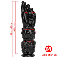 7.67in 11.41in 14in Large Thick Black Hands Fist Dildo For Anal Sex