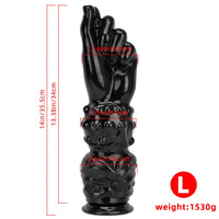 7.67in 11.41in 14in Large Thick Black Hands Fist Dildo For Anal Sex
