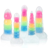 7.67in 7.87in 7.99in Transparent Luminous Dildo Realistic Anal Dildo
