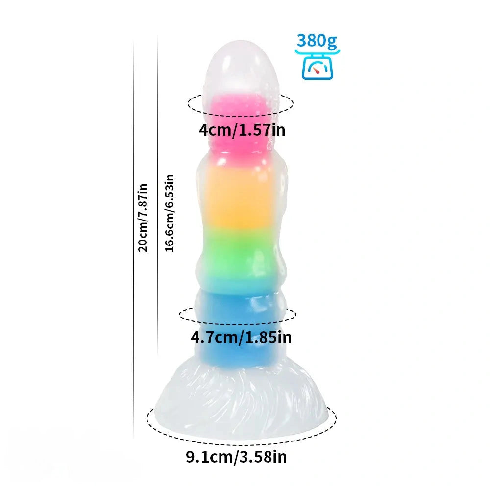 7.67in 7.87in 7.99in Transparent Luminous Dildo Realistic Anal Dildo