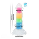 7.67in 7.87in 7.99in Transparent Luminous Dildo Realistic Anal Dildo