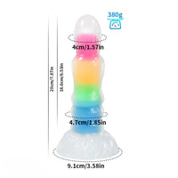 7.67in 7.87in 7.99in Transparent Luminous Dildo Realistic Anal Dildo