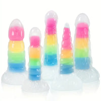 7.67in 7.87in 7.99in Transparent Luminous Dildo Realistic Anal Dildo