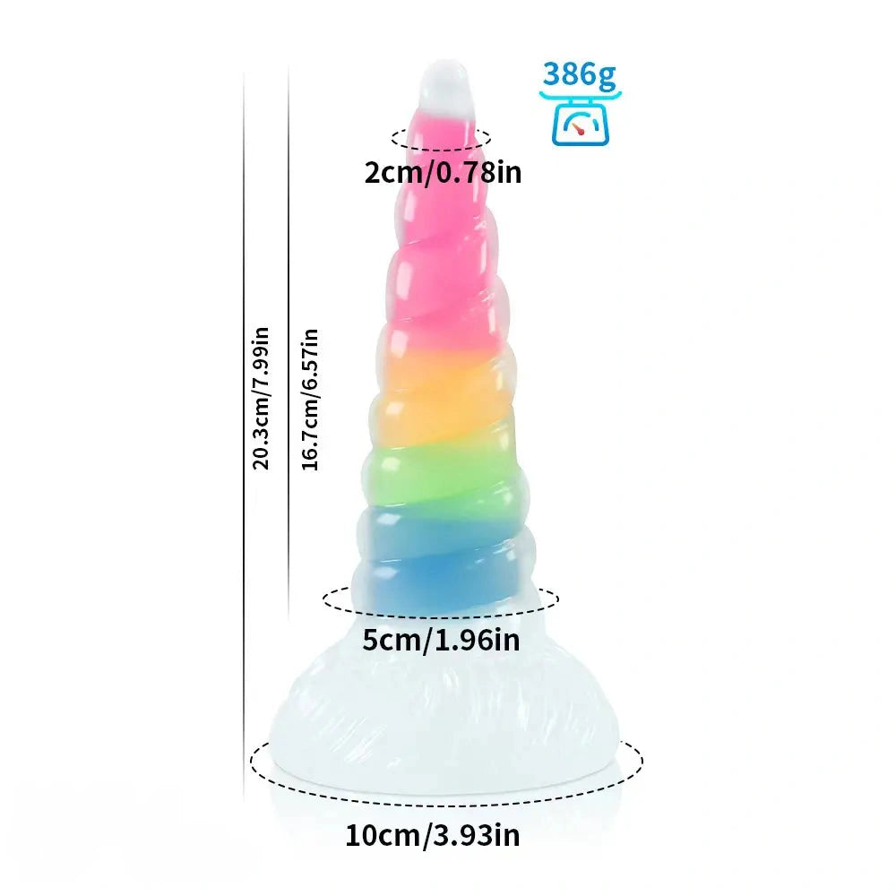 7.67in 7.87in 7.99in Transparent Luminous Dildo Realistic Anal Dildo