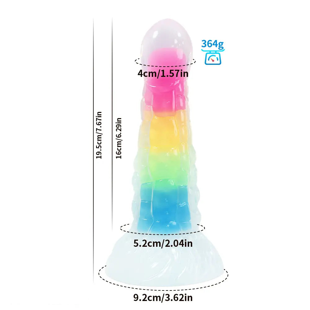 7.67in 7.87in 7.99in Transparent Luminous Dildo Realistic Anal Dildo