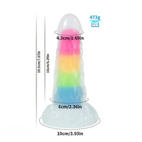 7.67in 7.87in 7.99in Transparent Luminous Dildo Realistic Anal Dildo