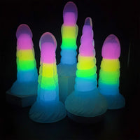 7.67in 7.87in 7.99in Transparent Luminous Dildo Realistic Anal Dildo