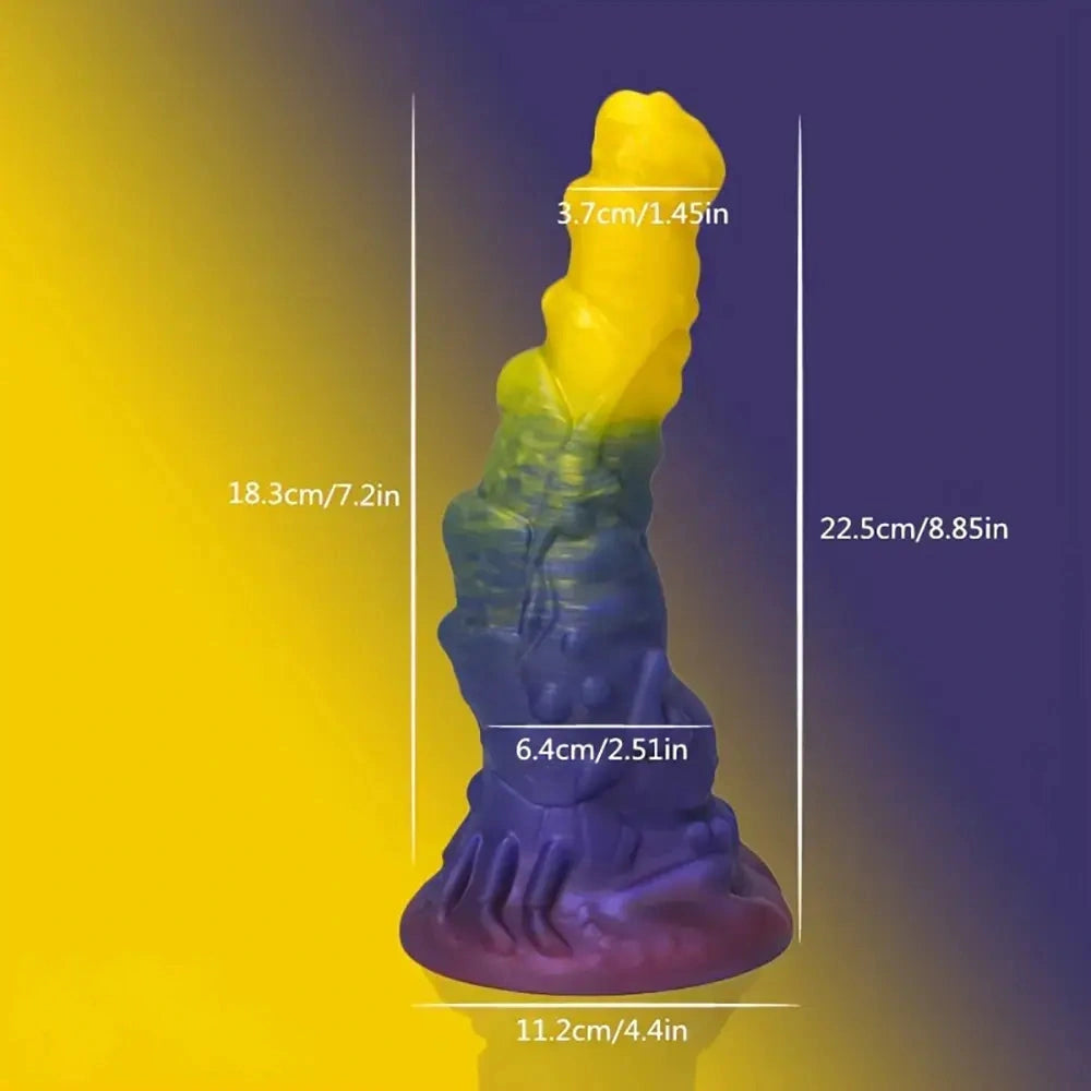 7.67in 8.85in Monster Creature Silicone Soft Dildo For G Spot Masturbation