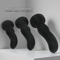 7.67in 9.25in 11.22in Black Silicone Anal Plug Dildo For Couples Men
