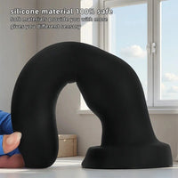 7.67in 9.25in 11.22in Black Silicone Anal Plug Dildo For Couples Men