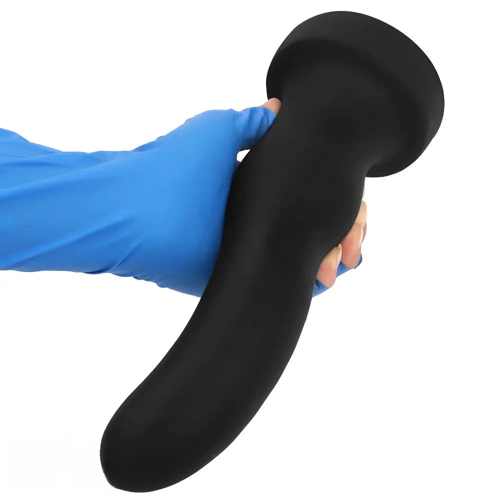 7.67in 9.25in 11.22in Black Silicone Anal Plug Dildo For Couples Men