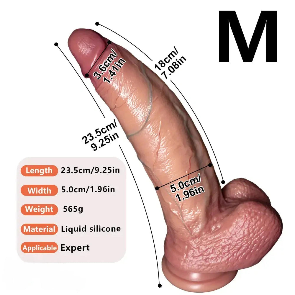 7.67in 9.25in 11.22in Realistic Strap on Dual Density Silicone Dildo For Love