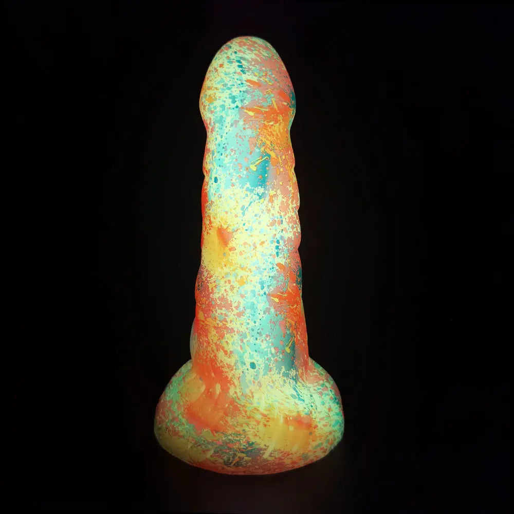 7.67in Big Girth Luminous Anal Pink Camo Silicone Women Dildo