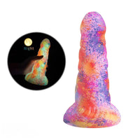 7.67in Big Girth Luminous Anal Pink Camo Silicone Women Dildo