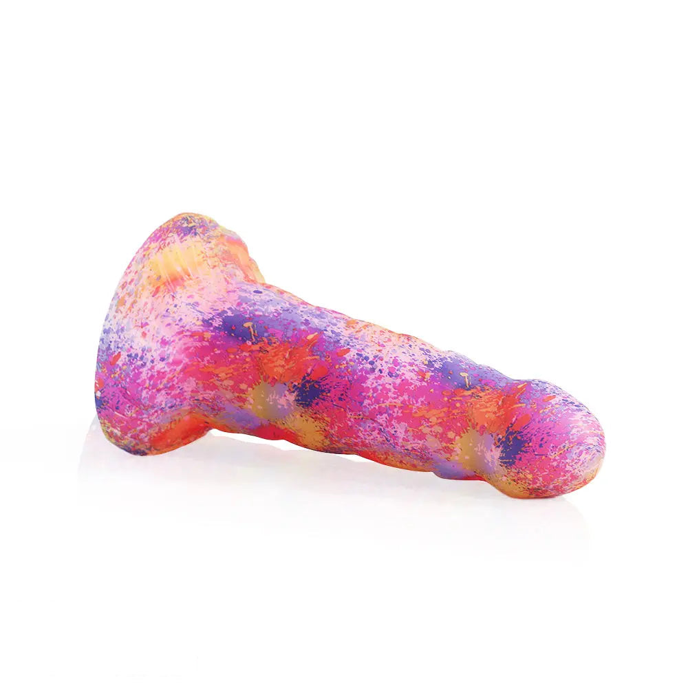 7.67in Big Girth Luminous Anal Pink Camo Silicone Women Dildo