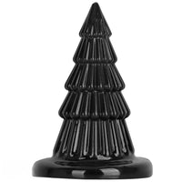7.67in Christmas Tree PVC Black Extra Butt Plug Dildo With Suction Cup