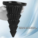 7.67in Christmas Tree PVC Black Extra Butt Plug Dildo With Suction Cup