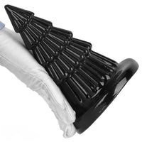 7.67in Christmas Tree PVC Black Extra Butt Plug Dildo With Suction Cup