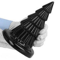 7.67in Christmas Tree PVC Black Extra Butt Plug Dildo With Suction Cup