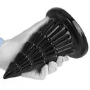 7.67in Christmas Tree PVC Black Extra Butt Plug Dildo With Suction Cup