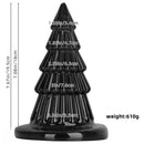 7.67in Christmas Tree PVC Black Extra Butt Plug Dildo With Suction Cup