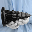7.67in Christmas Tree PVC Black Extra Butt Plug Dildo With Suction Cup