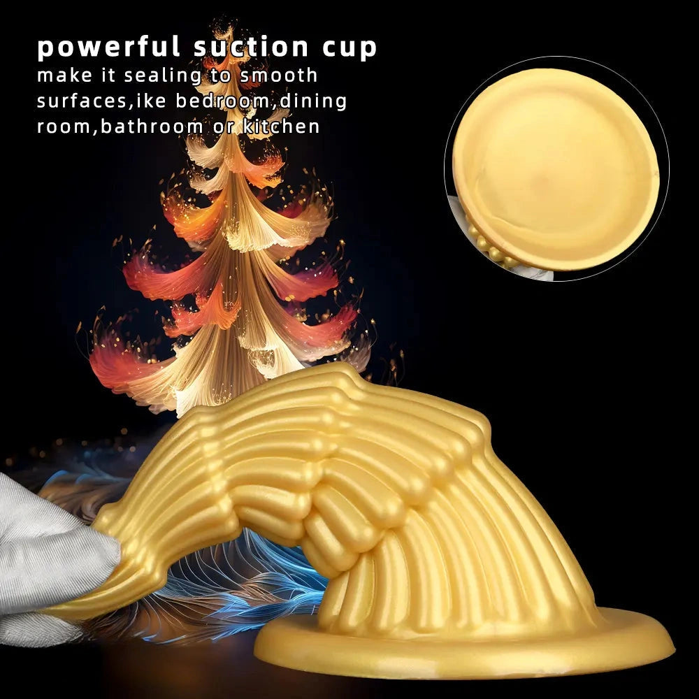 7.67in Christmas Tree Silicone Soft Extra Butt Plug Dildo With Suction Cup