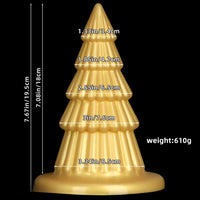 7.67in Christmas Tree Silicone Soft Extra Butt Plug Dildo With Suction Cup