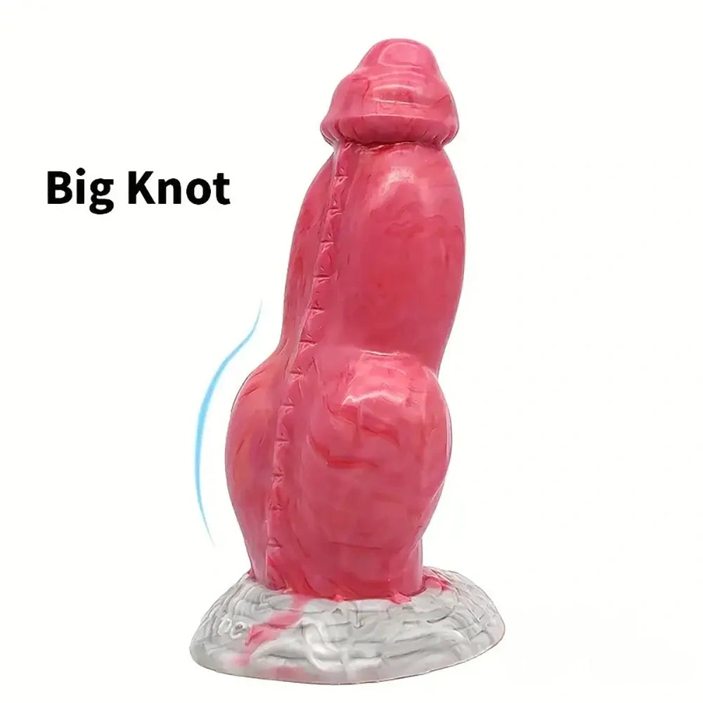 7.67in Fantasy Monster Silicone Soft Dildo For Prostate With Big Knot
