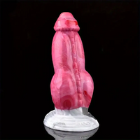 7.67in Fantasy Monster Silicone Soft Dildo For Prostate With Big Knot