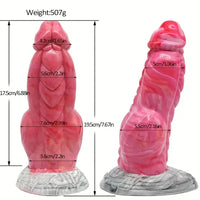 7.67in Fantasy Monster Silicone Soft Dildo For Prostate With Big Knot