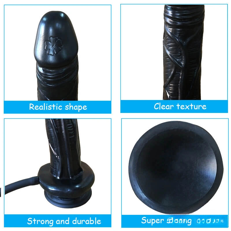 7.67in Inflatable Dildo Realistic Shape Suction Dildo Sex Toy