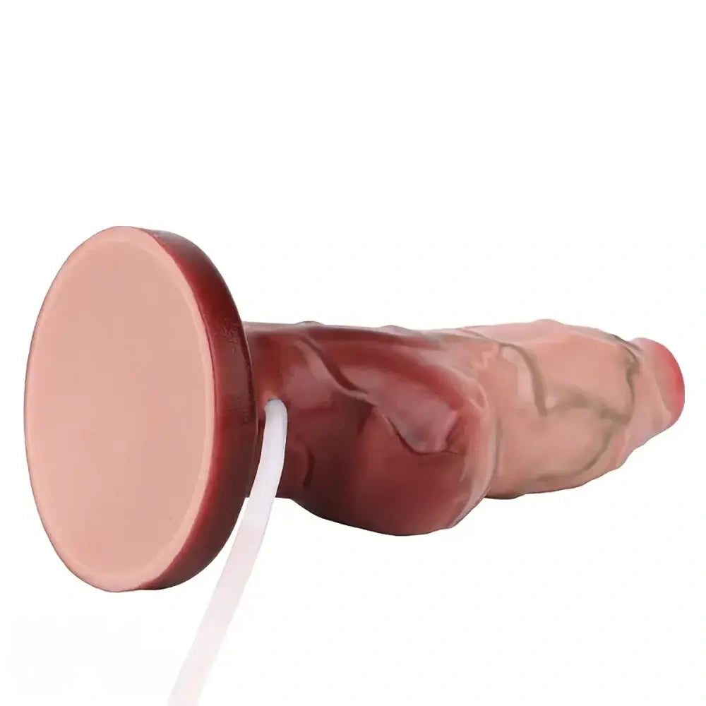 7.67in Liquid Silicone Dog Knot Squirting Dildo Real Water Spray Cock