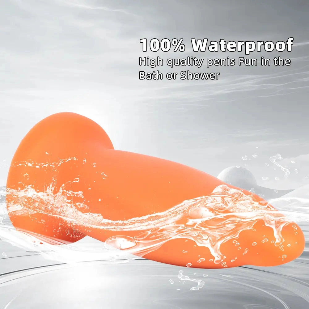 7.67in Liquid Silicone Thick Soft Dolphin Animal Dildo For Cock Clit Orgasm