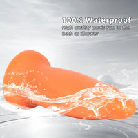 7.67in Liquid Silicone Thick Soft Dolphin Animal Dildo For Cock Clit Orgasm