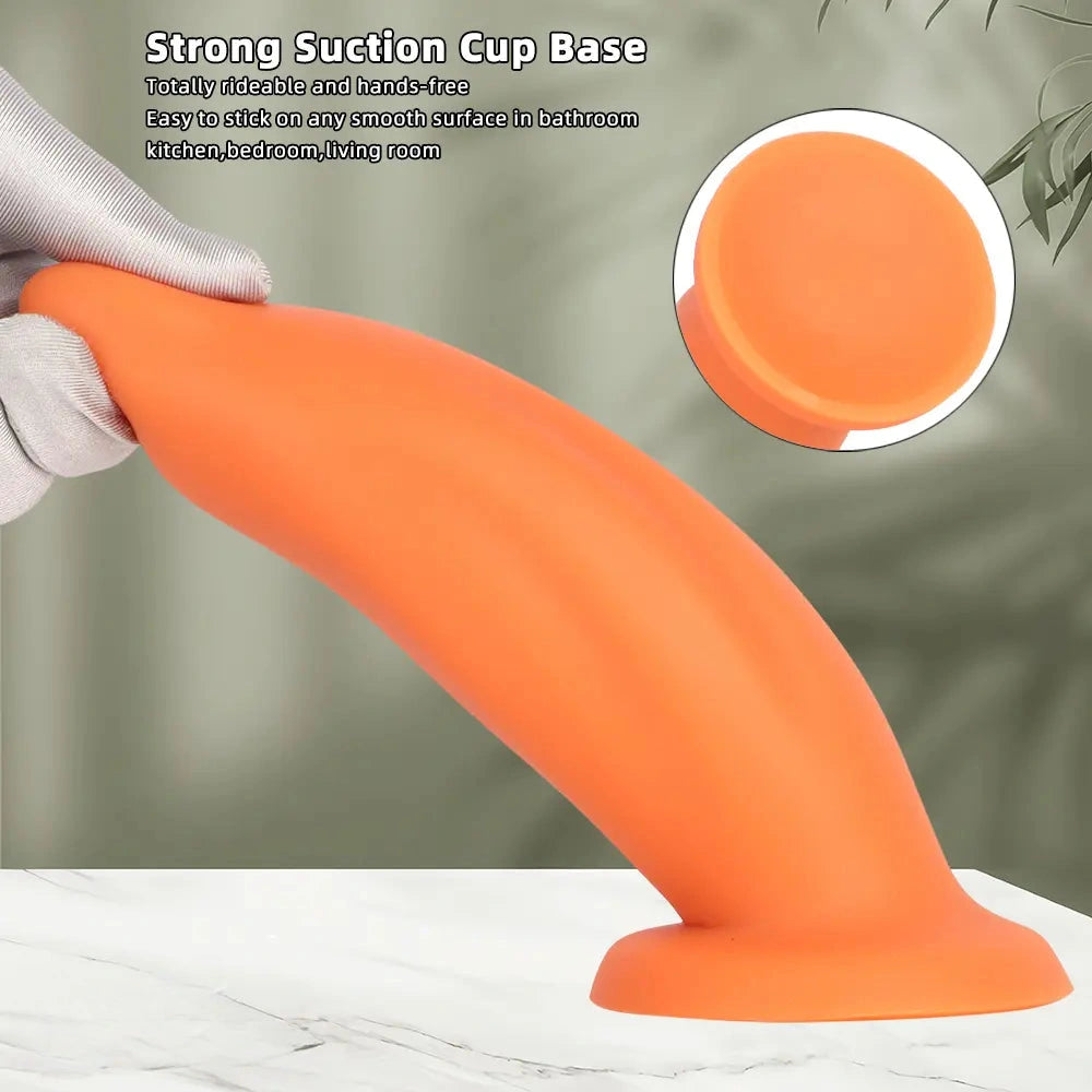 7.67in Liquid Silicone Thick Soft Dolphin Animal Dildo For Cock Clit Orgasm