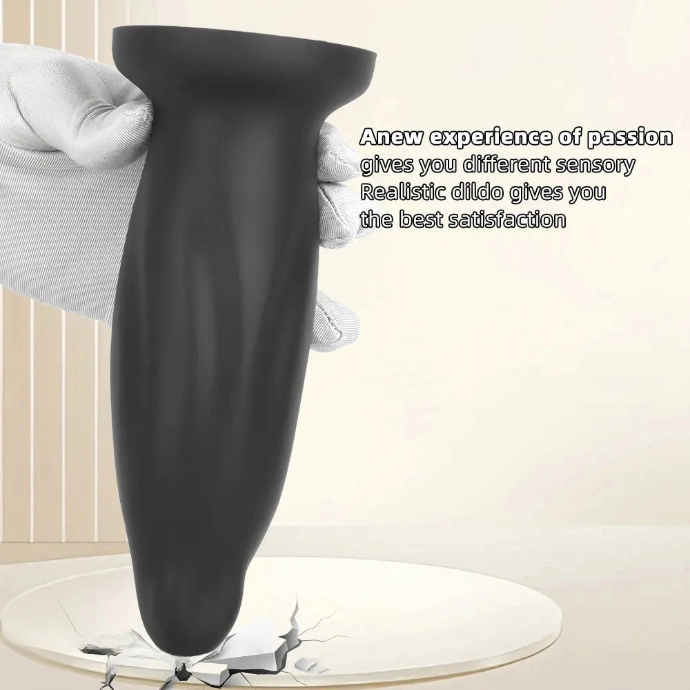7.67in Liquid Silicone Thick Soft Dolphin Animal Dildo For Cock Clit Orgasm
