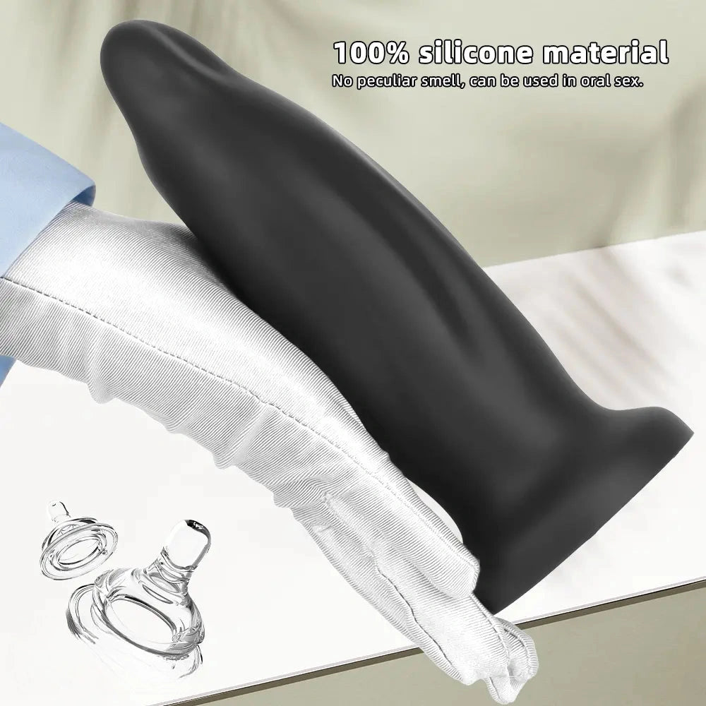 7.67in Liquid Silicone Thick Soft Dolphin Animal Dildo For Cock Clit Orgasm
