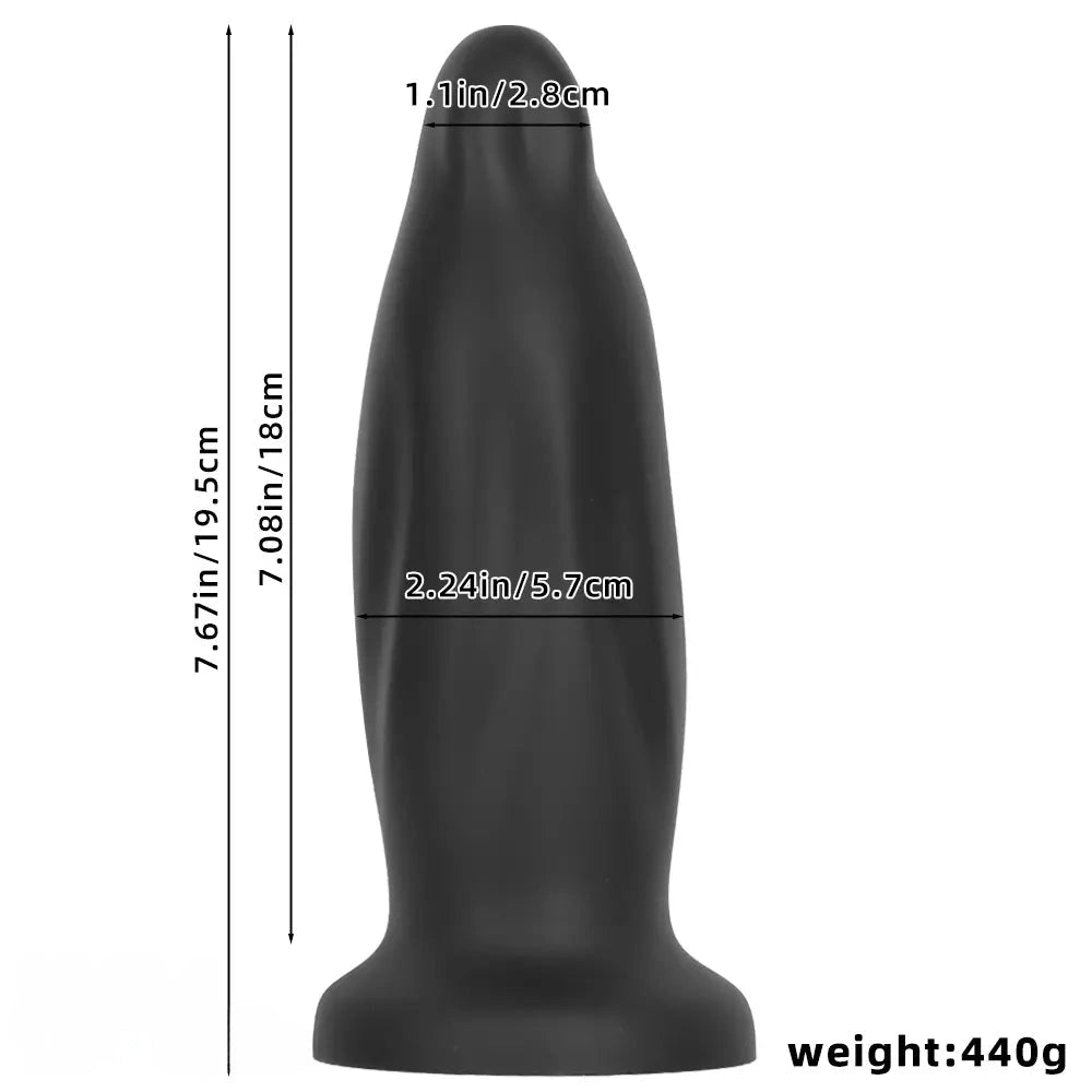 7.67in Liquid Silicone Thick Soft Dolphin Animal Dildo For Cock Clit Orgasm