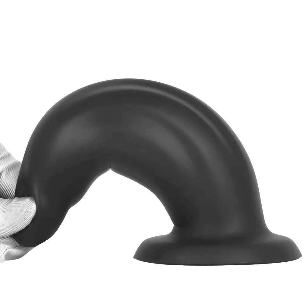 7.67in Liquid Silicone Thick Soft Dolphin Animal Dildo For Cock Clit Orgasm
