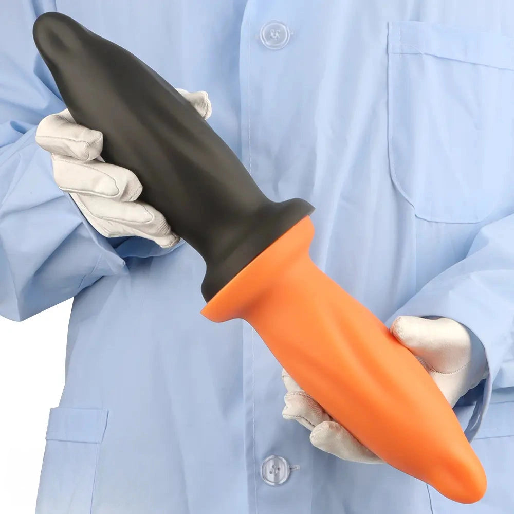 7.67in Liquid Silicone Thick Soft Dolphin Animal Dildo For Cock Clit Orgasm