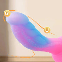 7.67in Luminous Silicone Soft Dragon Dildo For Women Men Masturbation